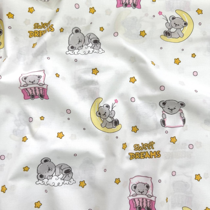 Пелюшка бязь Sweet dreams рожевий