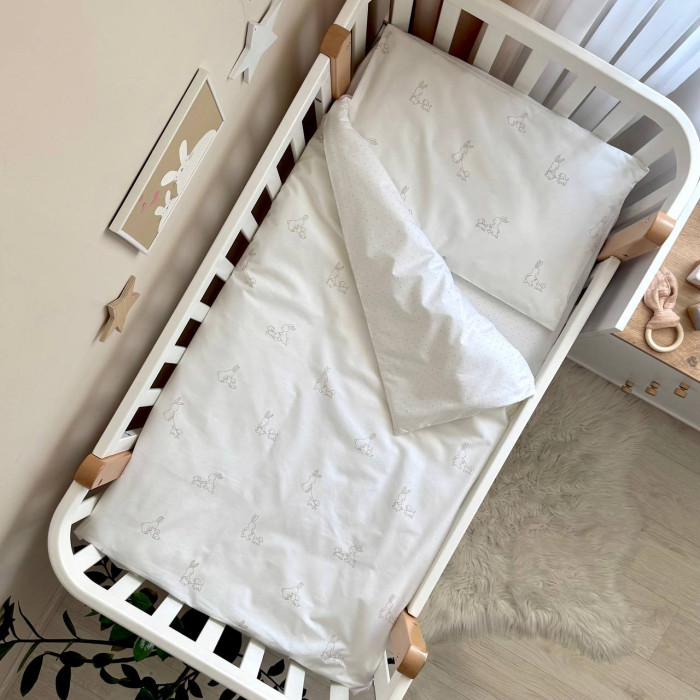 Змінна постіль Baby Dream New Зайка із собачкою бежевий/блакитний