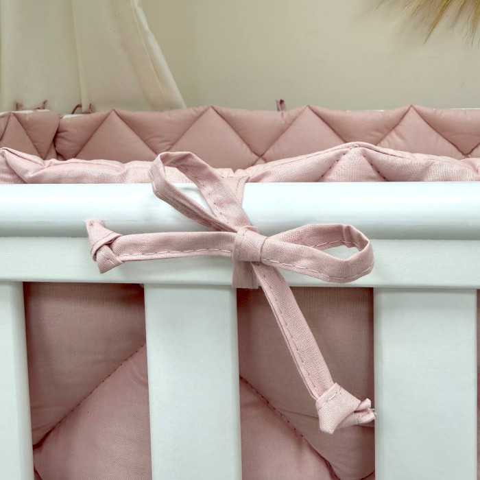 Комплект постільної білизни для новонародженого Baby Mix Перо пудра, колір пудра