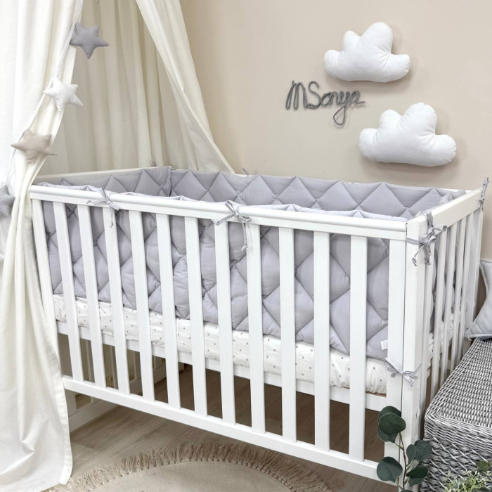 Комплект постільної білизни для новонародженого Baby Mix Тедді сірий
