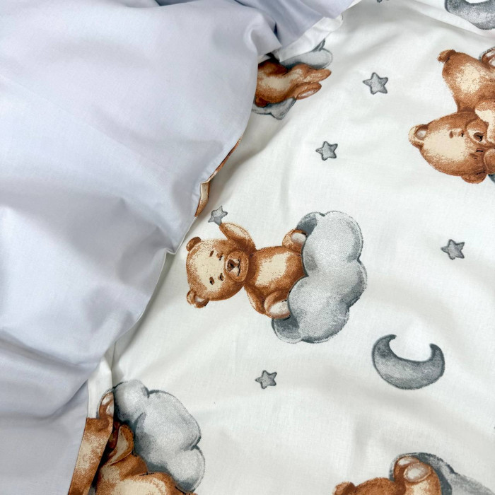 Комплект постільної білизни для новонародженого Baby Mix Тедді сірий