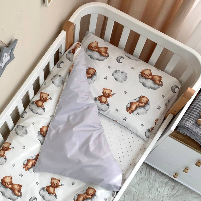 Змінна постіль Baby Mix Тедді сірий