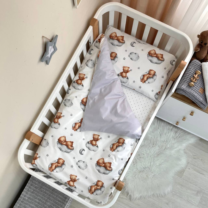 Змінна постіль Baby Mix Тедді сірий