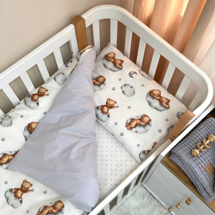 Змінна постіль Baby Mix Тедді сірий