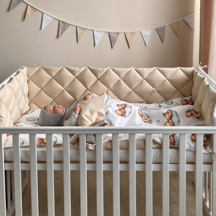 Комплект постільної білизни для новонародженого Baby Mix Тедді бежевий