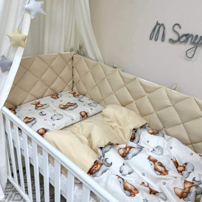 Комплект постільної білизни для новонародженого Baby Mix Тедді бежевий
