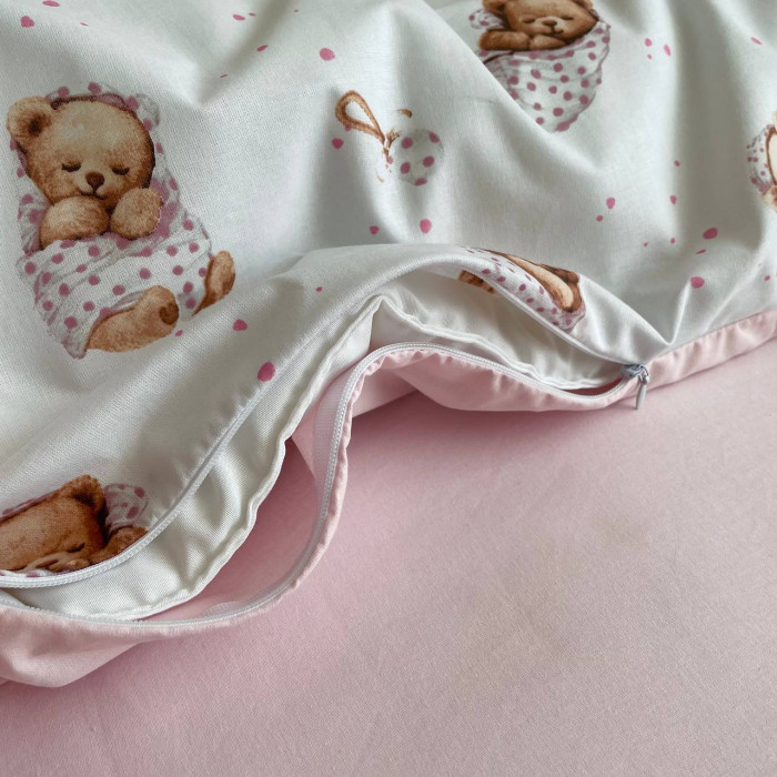 Змінна постіль Baby Mix Ведмедик у ковдрі на білому