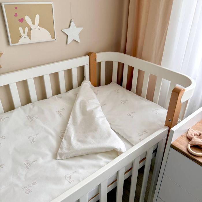 Змінна постіль Baby Dream New Зайка із собачкою бежевий/пудра