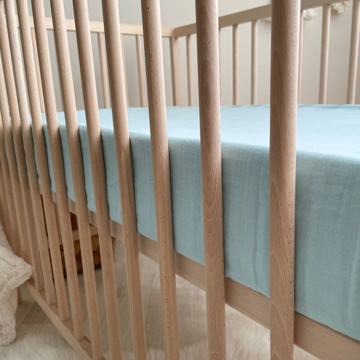 Простирадло муслін 120 х 60 блакитний