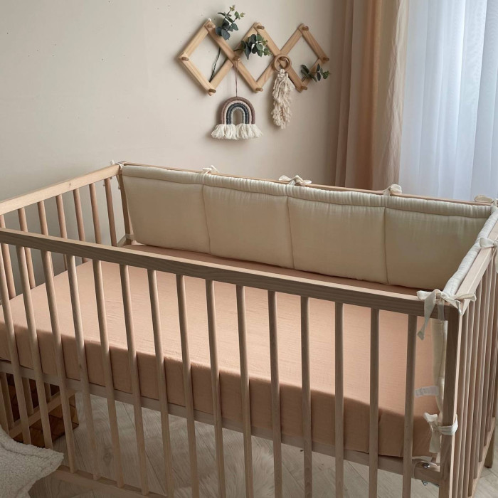 Простирадло муслін 120 х 60 бежевий
