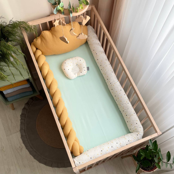 Коса вафля гірчиця 1,2 м