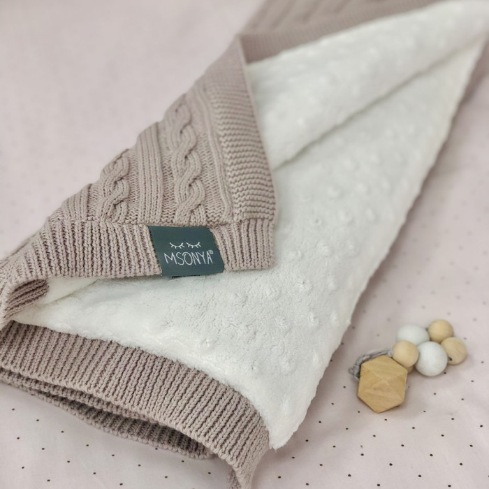 Плед вязаний Wellsoft Коса моко