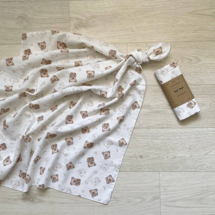 Пелюшка муслін Ведмедик Teddy