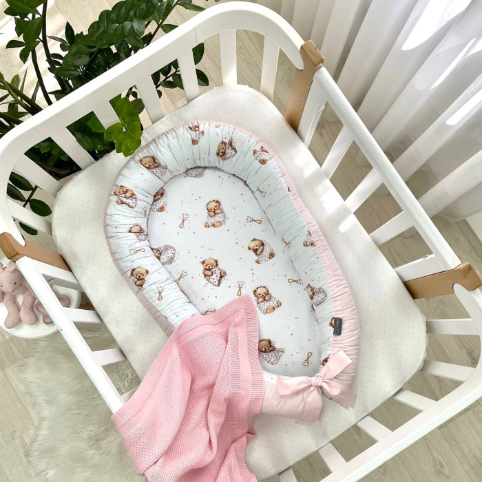 Кокон Baby Design Ведмедик у ковдрі на білому