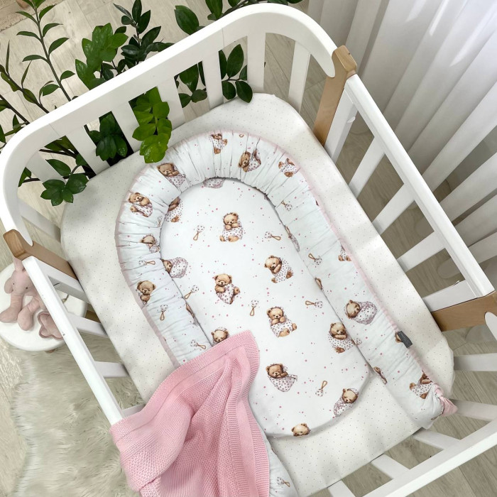 Кокон Baby Design Ведмедик у ковдрі на білому