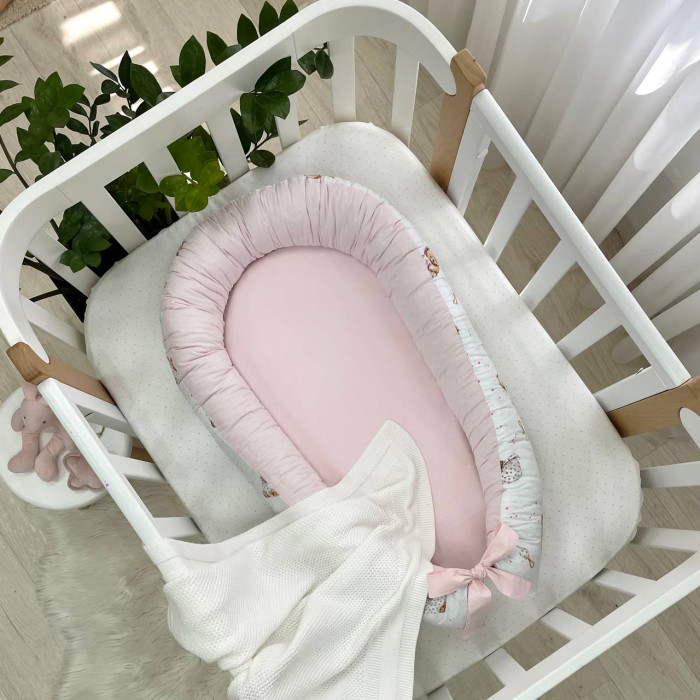 Кокон Baby Design Ведмедик у ковдрі на білому