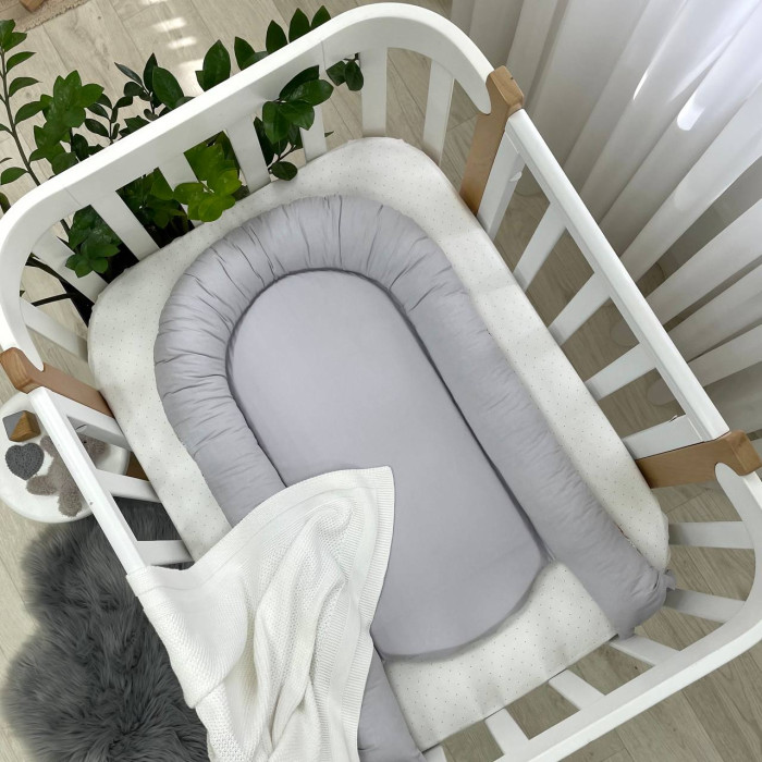 Кокон Baby Design Ведмедик у ковдрі на сірому